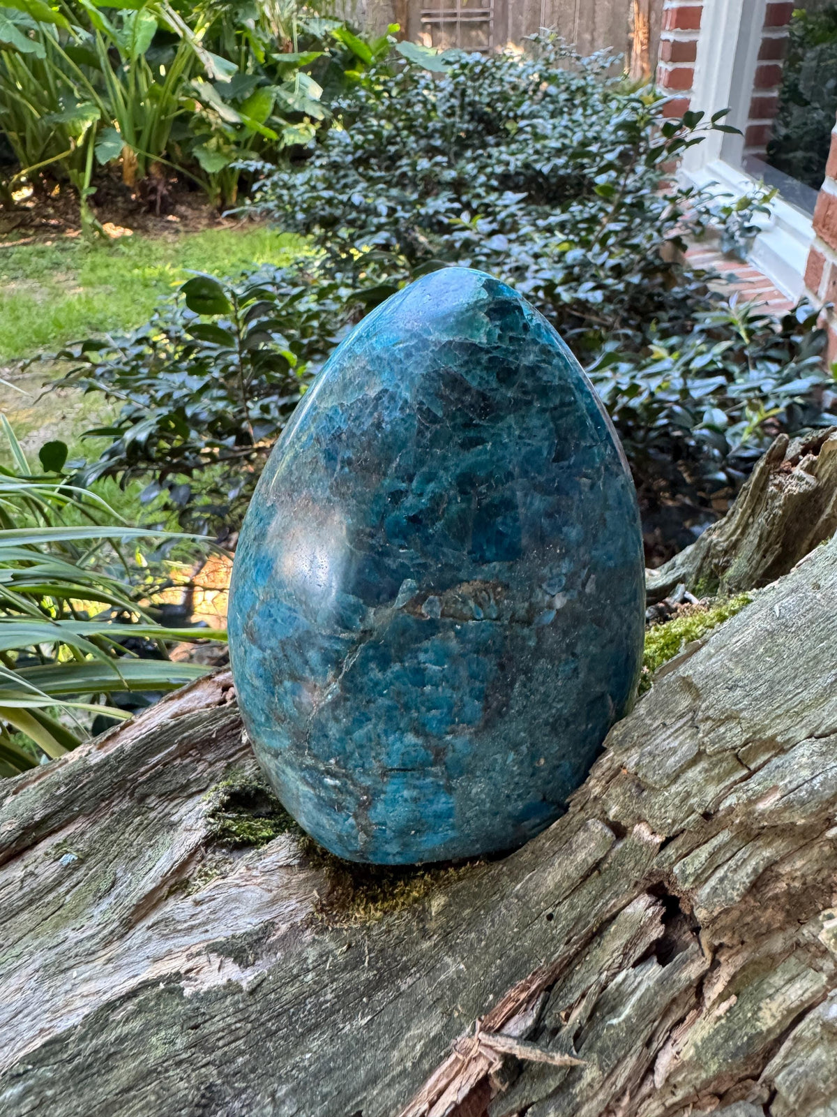 Medium Blue Apatite Polished Free Form from Madagascar 1196g 2lbs 10.2oz Specimen