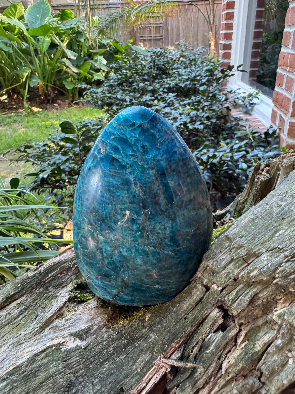 Medium Blue Apatite Polished Free Form from Madagascar 1196g 2lbs 10.2oz Specimen