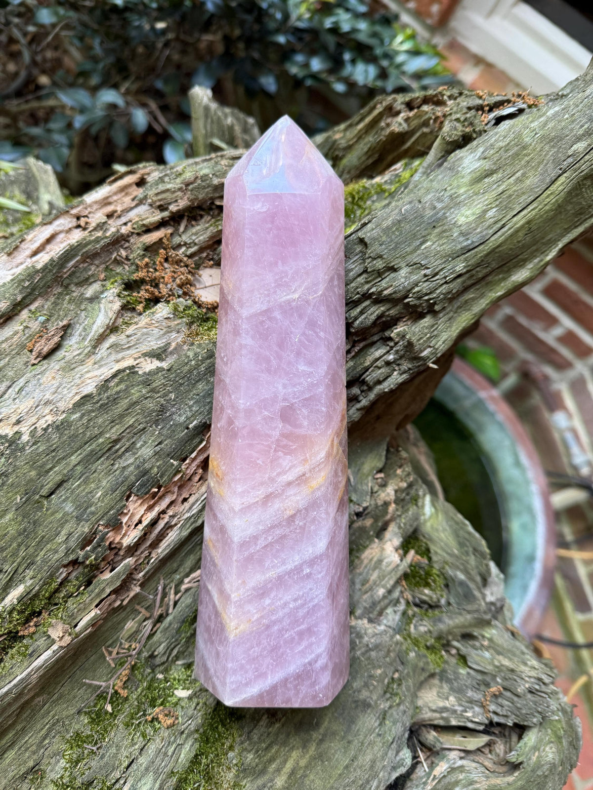 Polished Rose Quartz Tower, From Madagascar, 1180g 2lb 9.7oz Crystal, Specimen Mineral