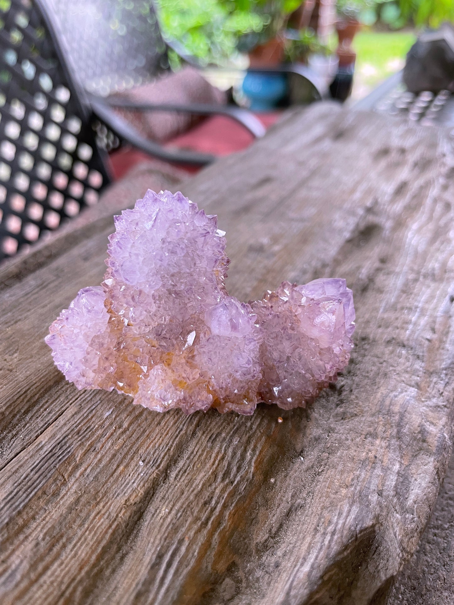 Amethyst w/Hematite Spirit Quartz Point Specimen 111.3g  From Mpumalanga South Africa