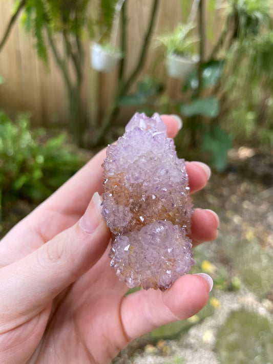 Amethyst w/Hematite Spirit Quartz Point Specimen 111.3g  From Mpumalanga South Africa