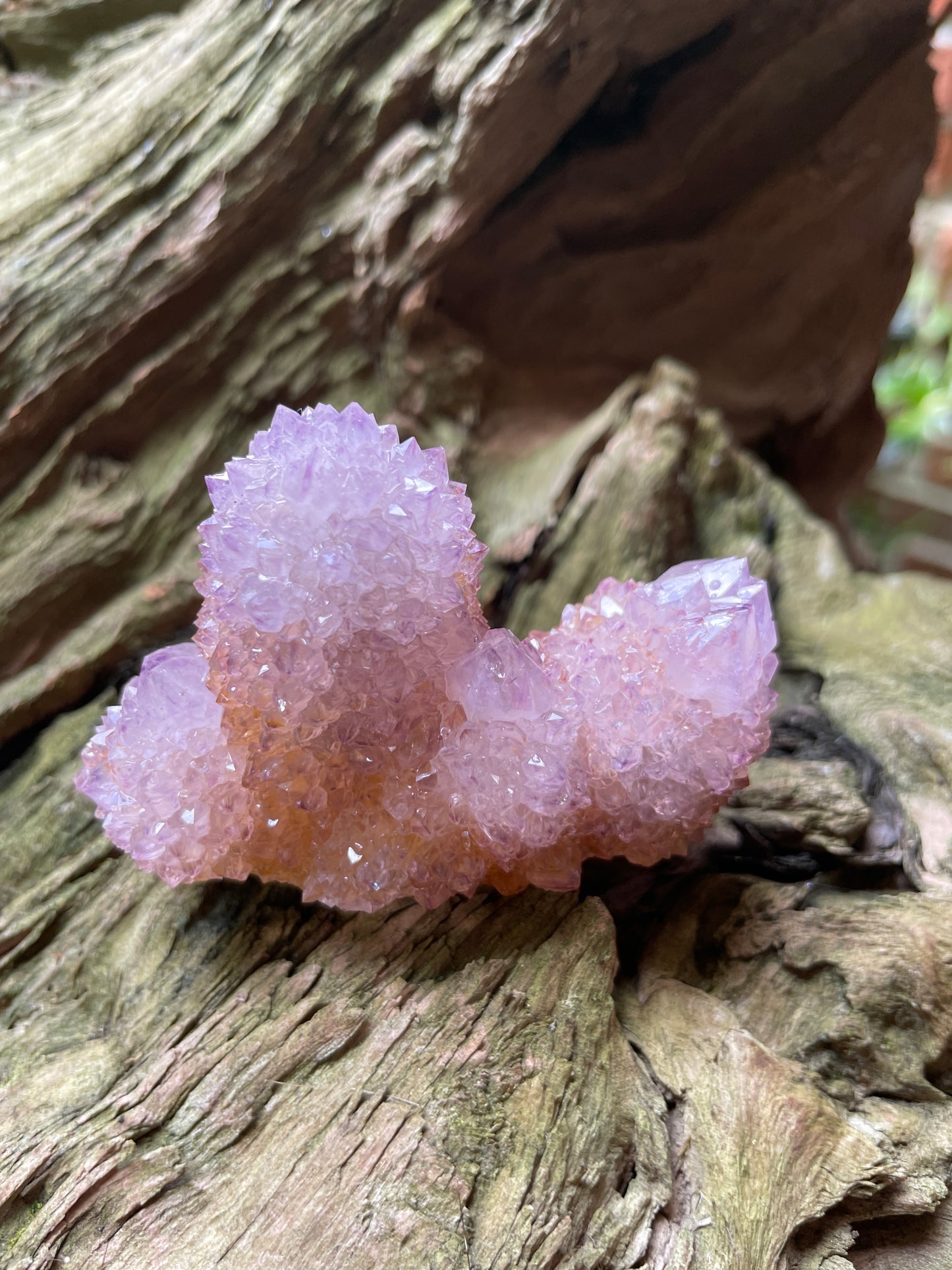 Amethyst w/Hematite Spirit Quartz Point Specimen 111.3g  From Mpumalanga South Africa