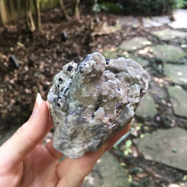 Deep Purple Cubic Fluorite and Calcite Specimen from Mina Esperanza 275g, Mexico