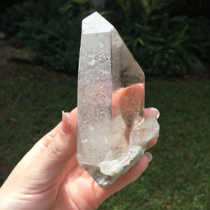 Brazilian Lodolite Phantom Quartz Natural Point Specimen 340g Minas Gerais