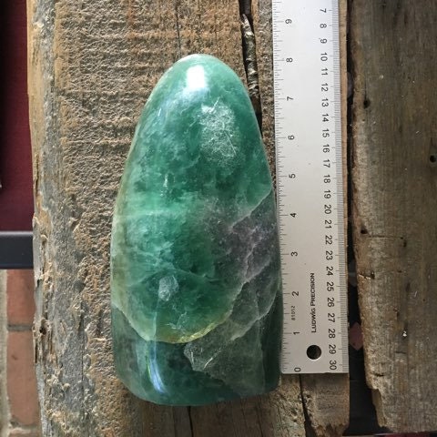 Large Polished Green Teal and Purple Fluorite Free Form Display From Madagascar 5lb 13.4oz 2650g