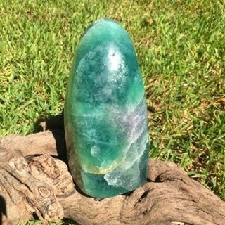 Large Polished Green Teal and Purple Fluorite Free Form Display From Madagascar 5lb 13.4oz 2650g