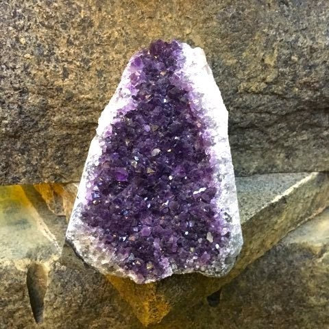 Self Standing Uruguay Amethyst With Calcite 1010g Specimen, Reiki Chakra