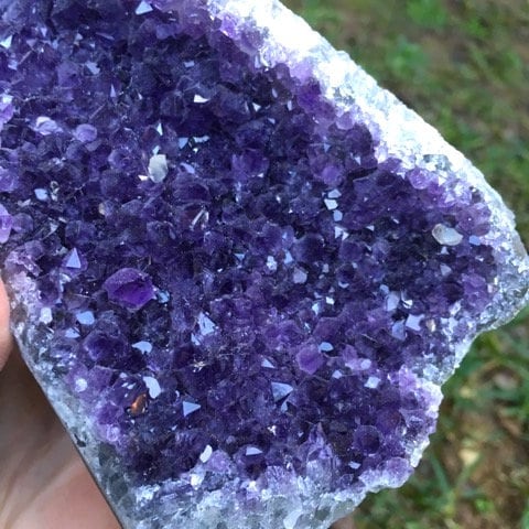 Self Standing Uruguay Amethyst With Calcite 1010g Specimen, Reiki Chakra