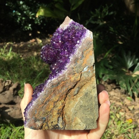 Self Standing Uruguay Amethyst W/Hematite 865g Specimen