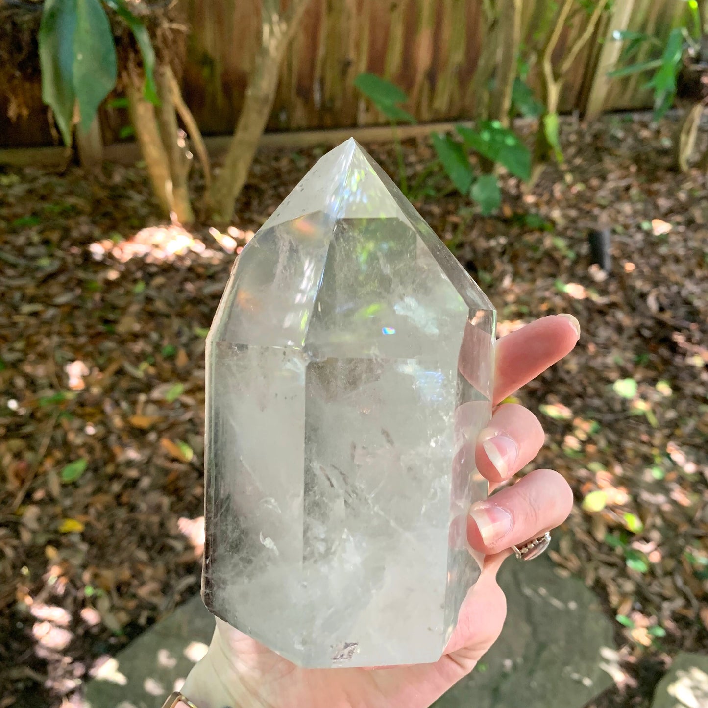 Green Chlorite & Lodolite Included Polished Phantom Quartz 1320g Specimen