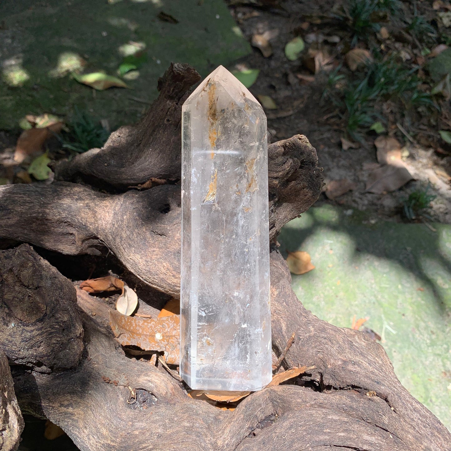 Brazilian Clear Quartz 297g With Iron Inclusions Polished Point  Specimen Collection Peace