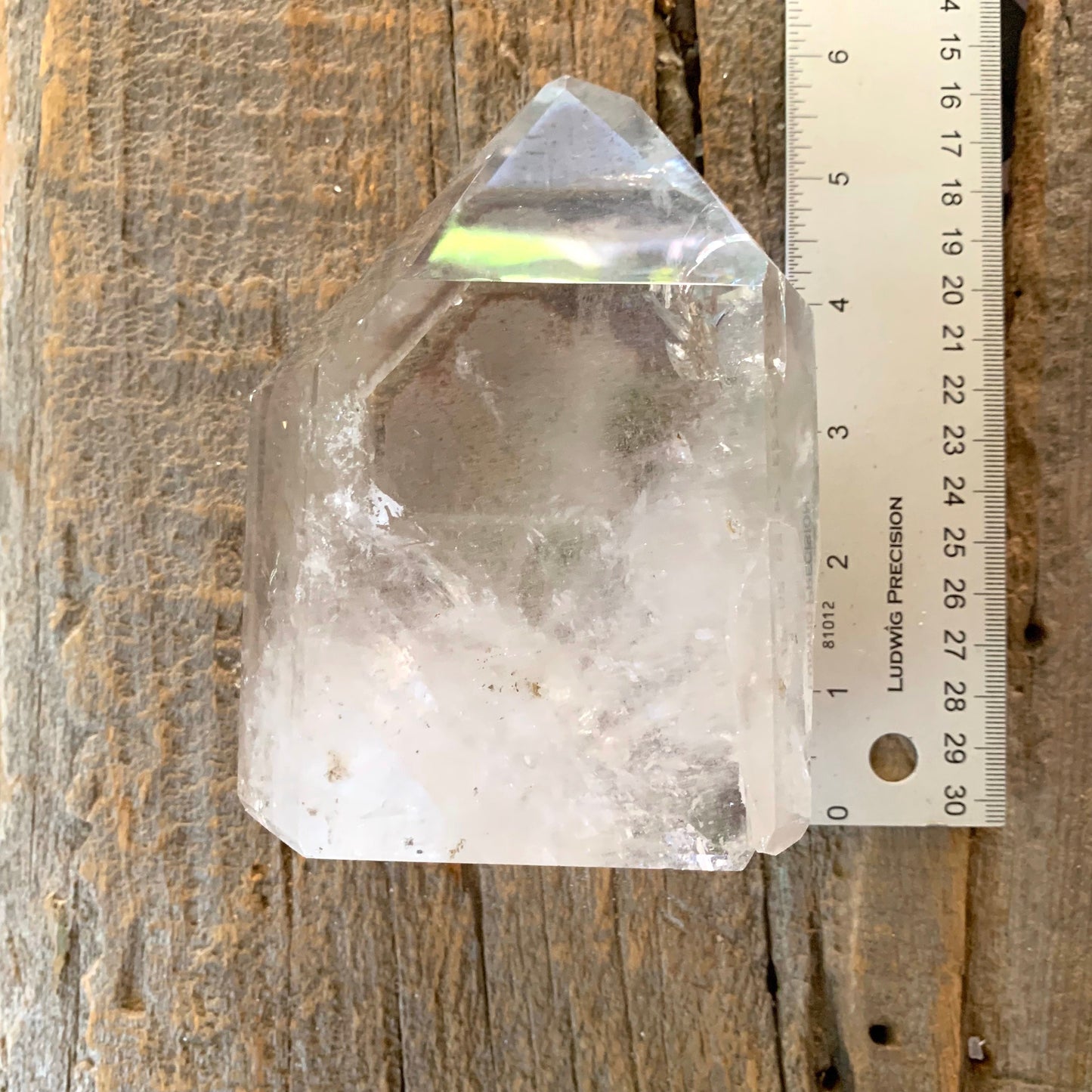 Green Chlorite & Lodolite Included Polished Phantom Quartz 1320g Specimen