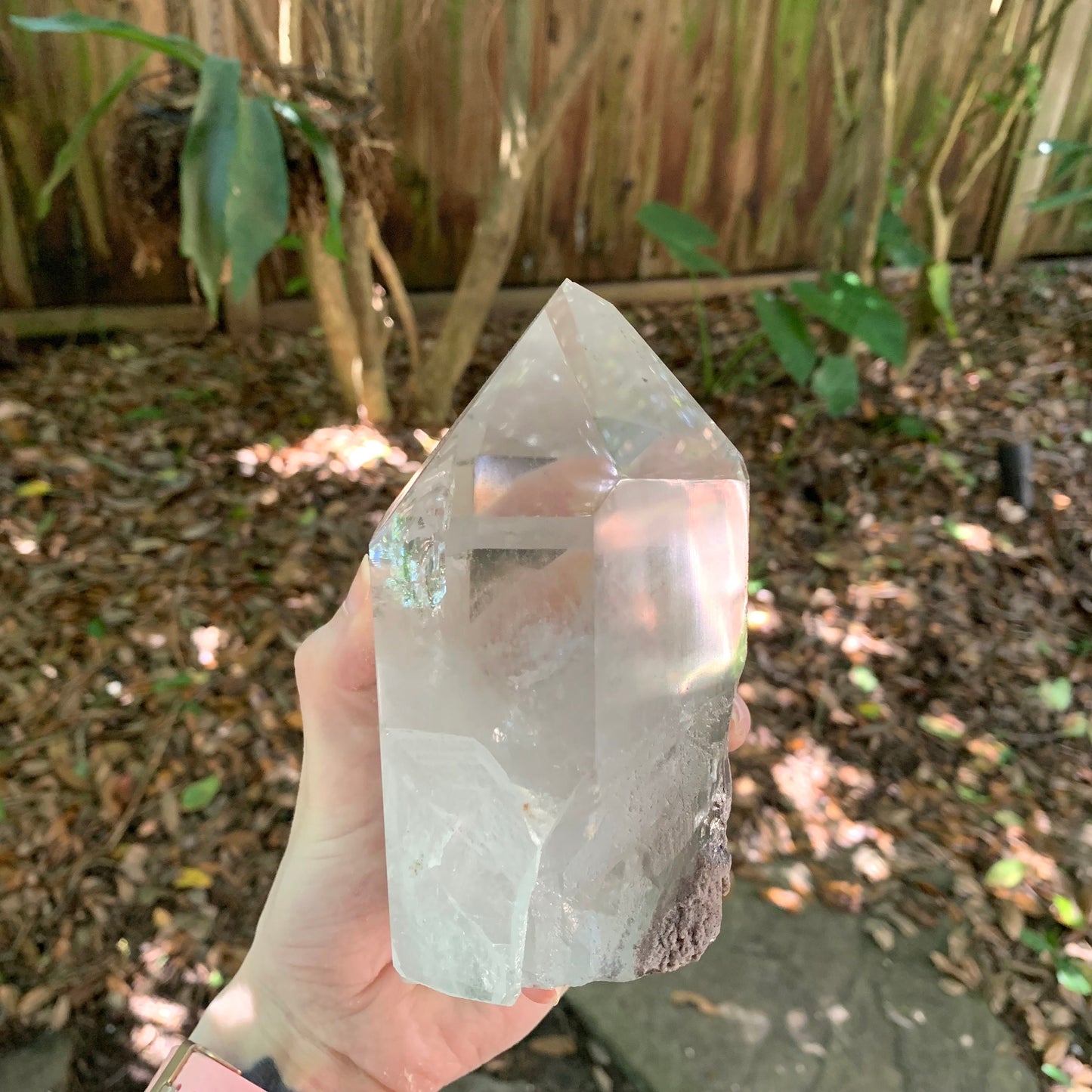 Green Chlorite & Lodolite Included Polished Phantom Quartz 1320g Specimen