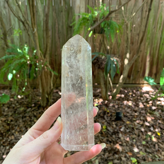 Brazilian Clear Quartz 297g With Iron Inclusions Polished Point  Specimen Collection Peace
