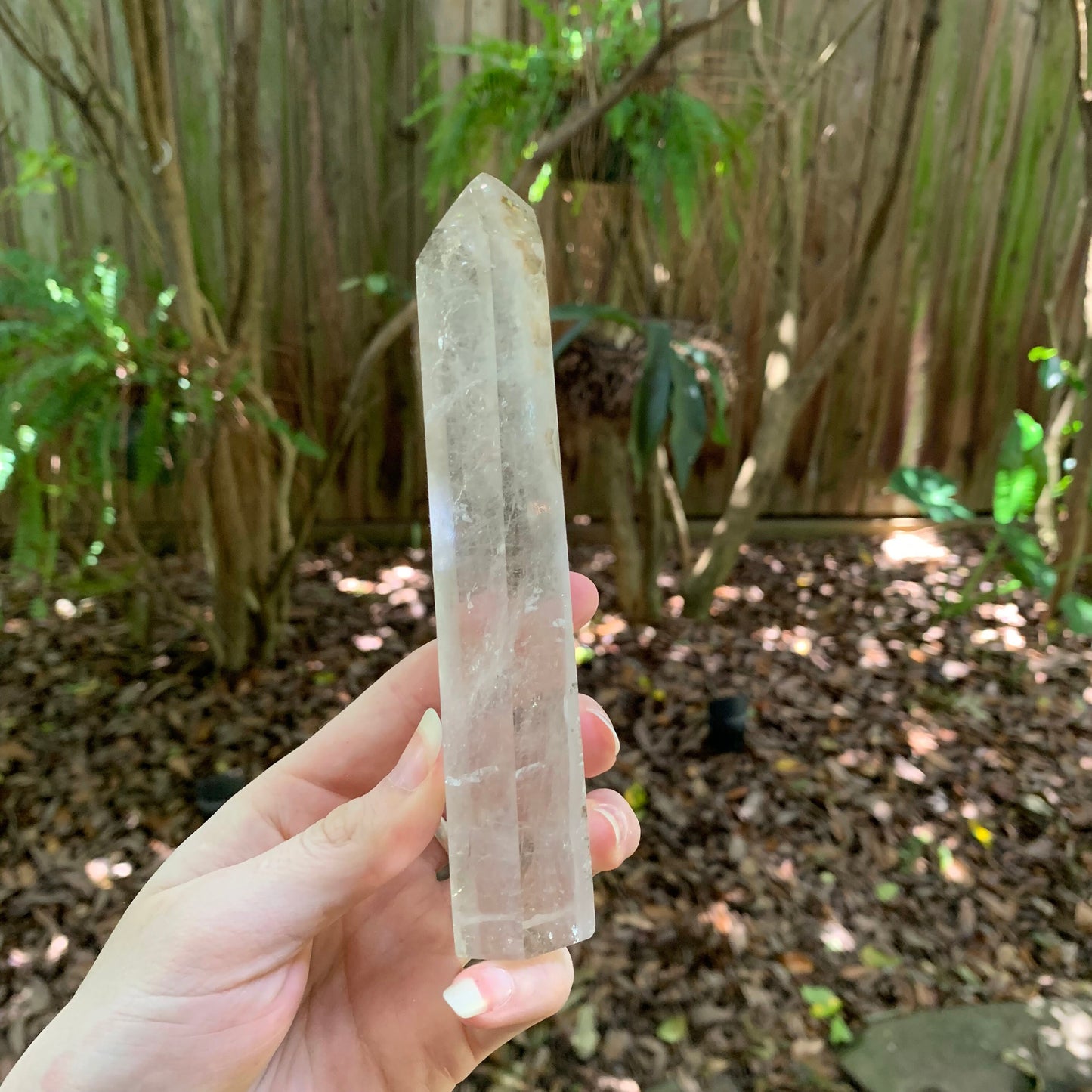 Brazilian Clear Quartz 297g With Iron Inclusions Polished Point  Specimen Collection Peace
