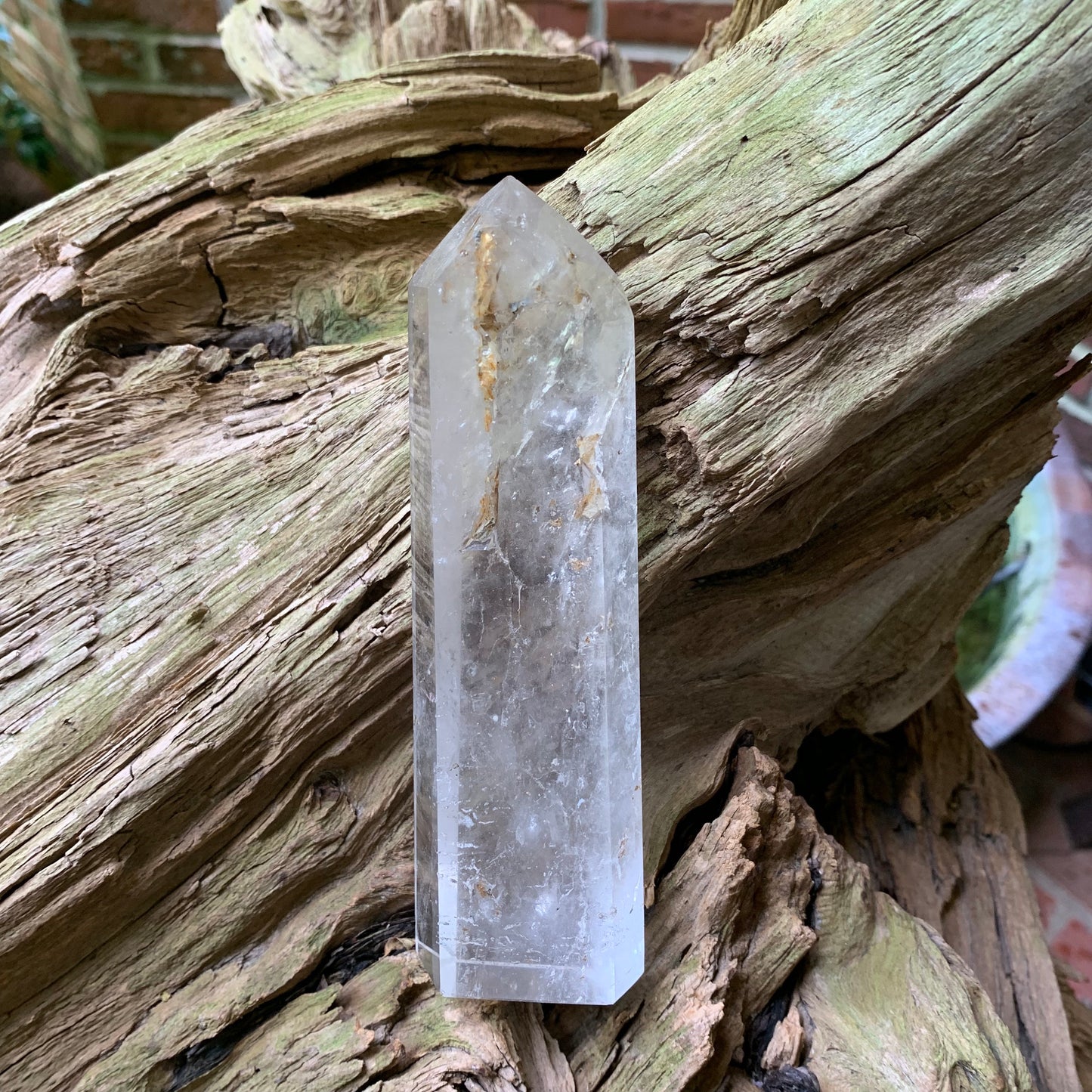 Brazilian Clear Quartz 297g With Iron Inclusions Polished Point  Specimen Collection Peace