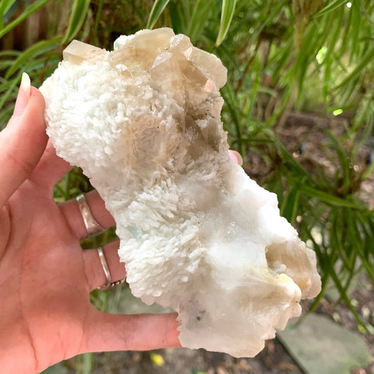 Albite Var Cleavelandite With Citrine Quartz, Mica, Black Tourmaline, and Aquamarine Specimen 365g from Minas Gerais Brazil