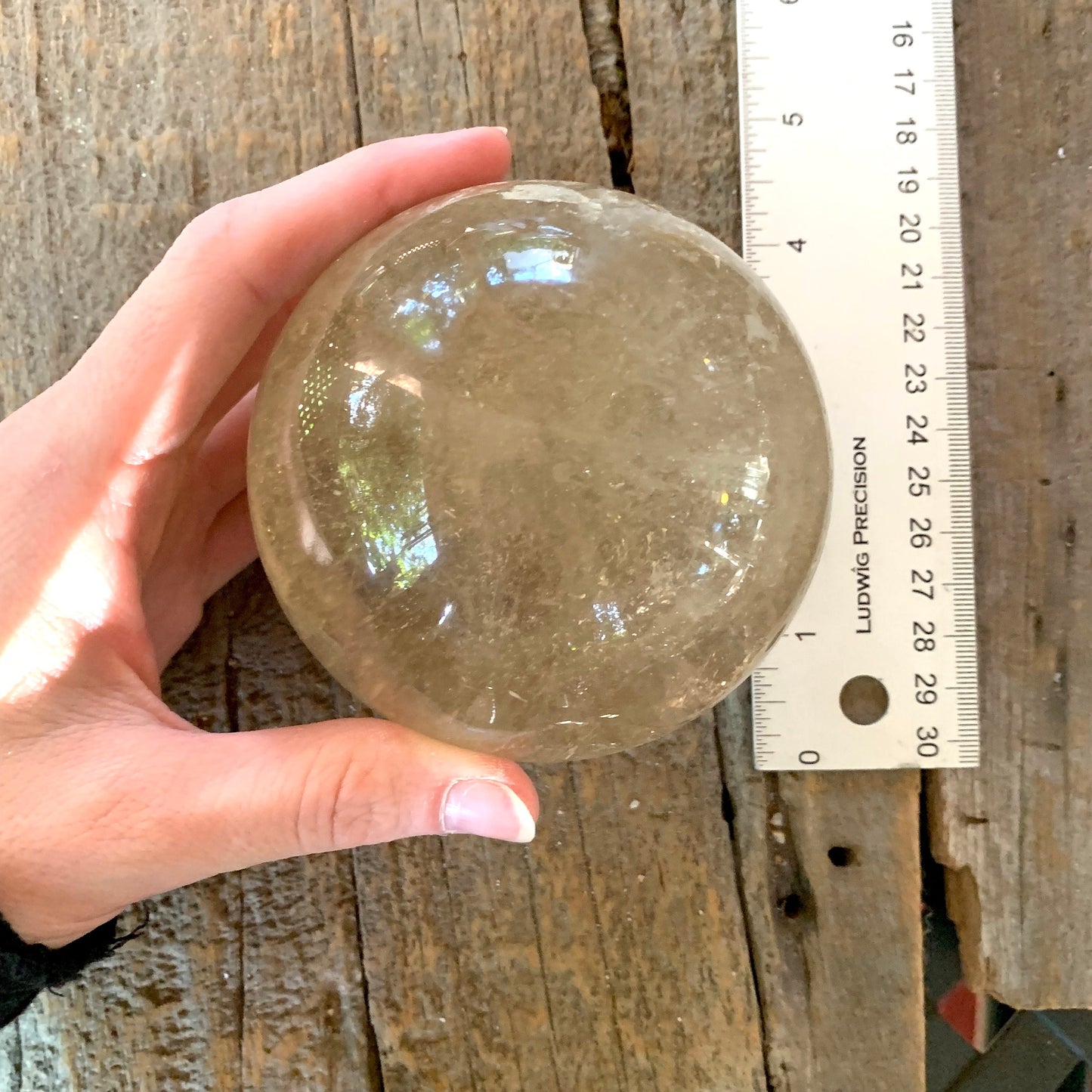 Brazilian Citrine Quartz Polished Sphere With Stand 89mm 975g Specimen