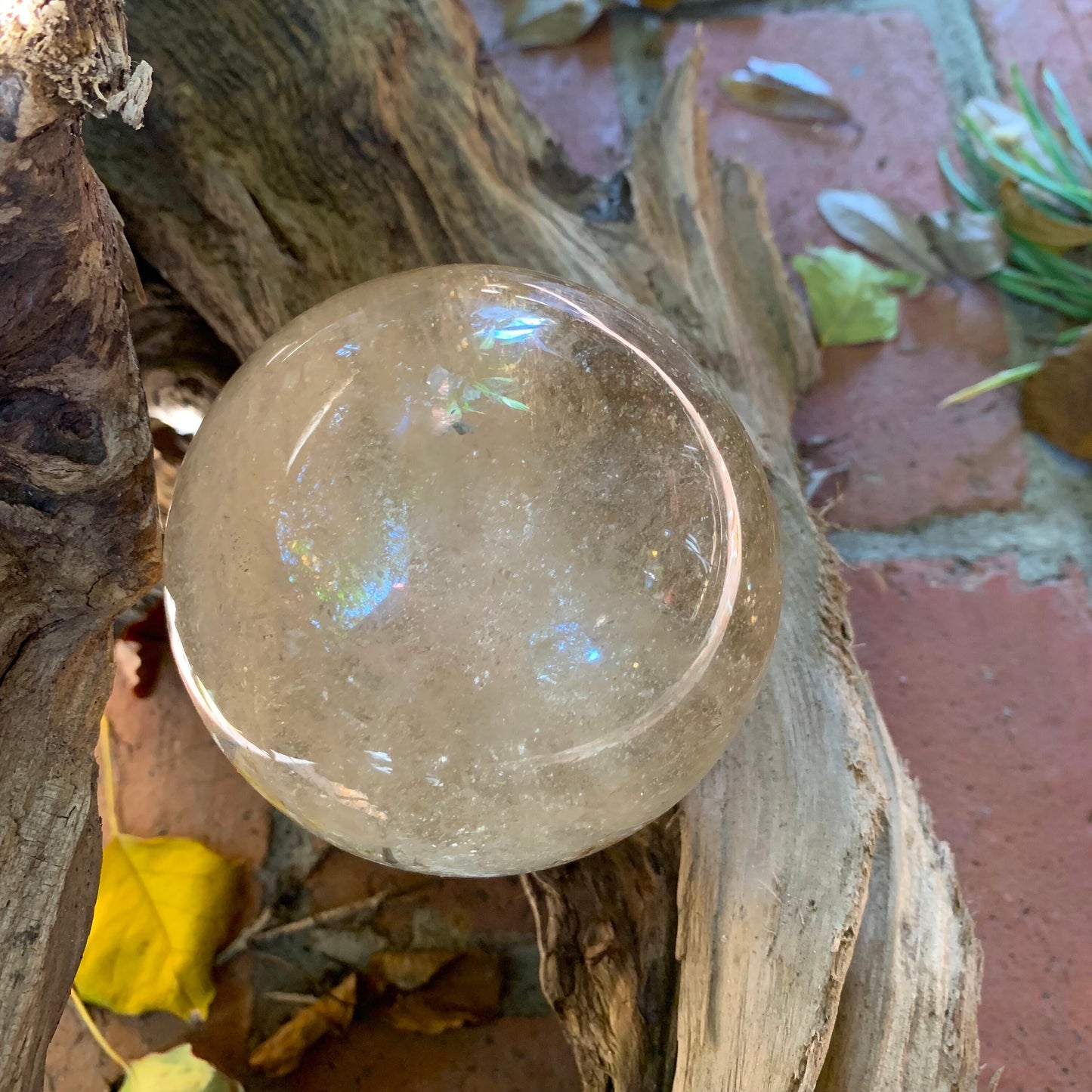 Brazilian Citrine Quartz Polished Sphere With Stand 89mm 975g Specimen