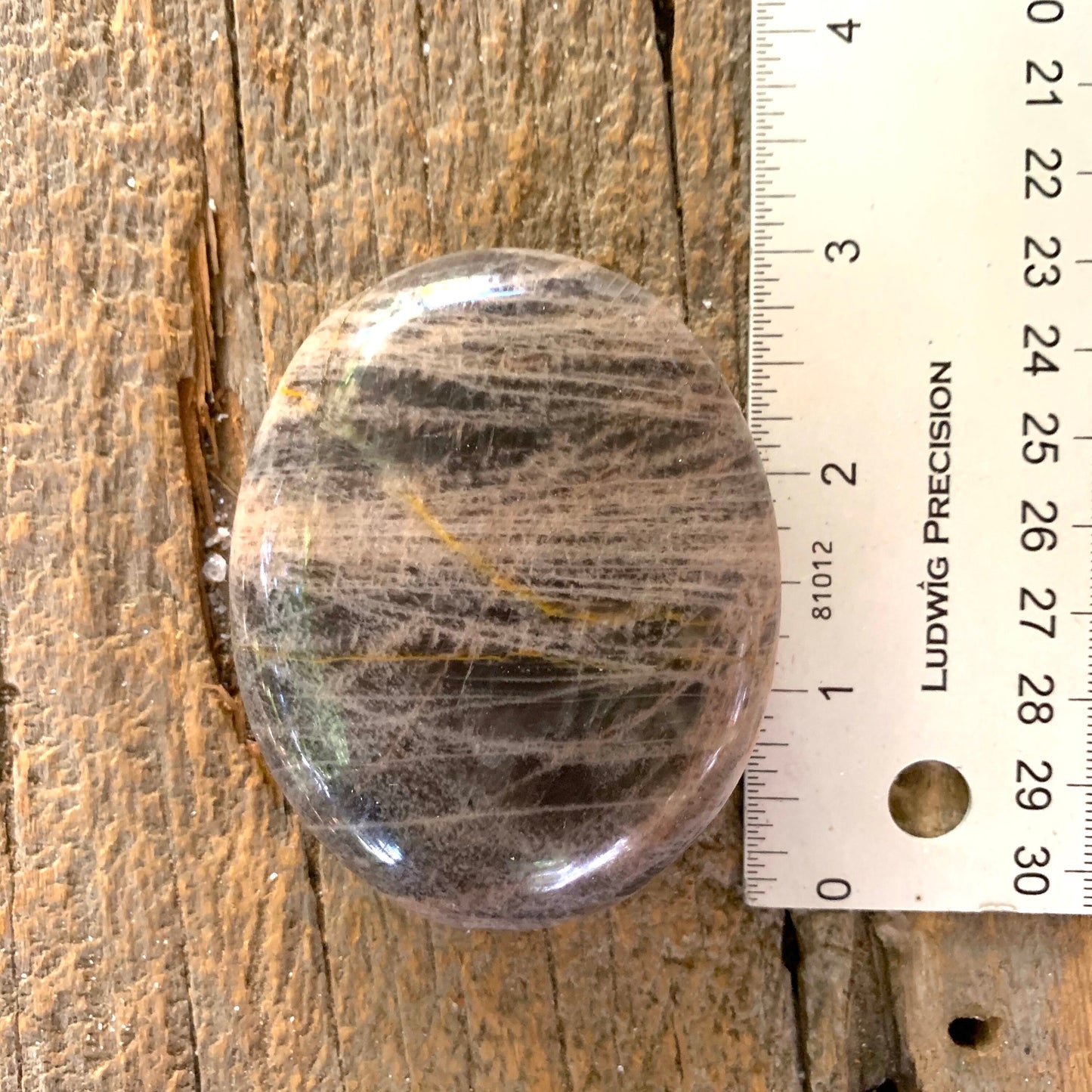 Black Moonstone Palm Stone Gallete 170g Specimen From Madagascar