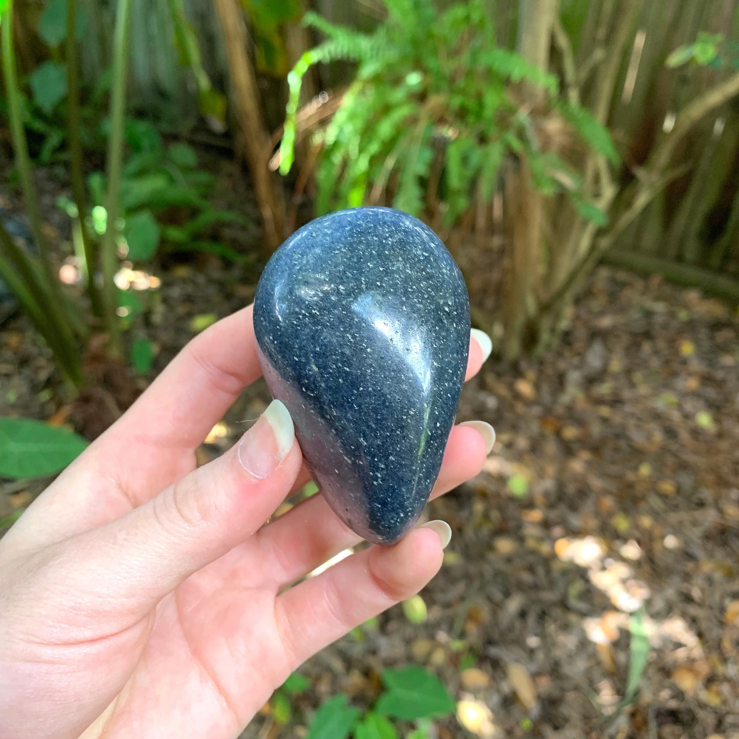 Blue Lazulite Palm Stone From Madagascar 246.6g Specimen