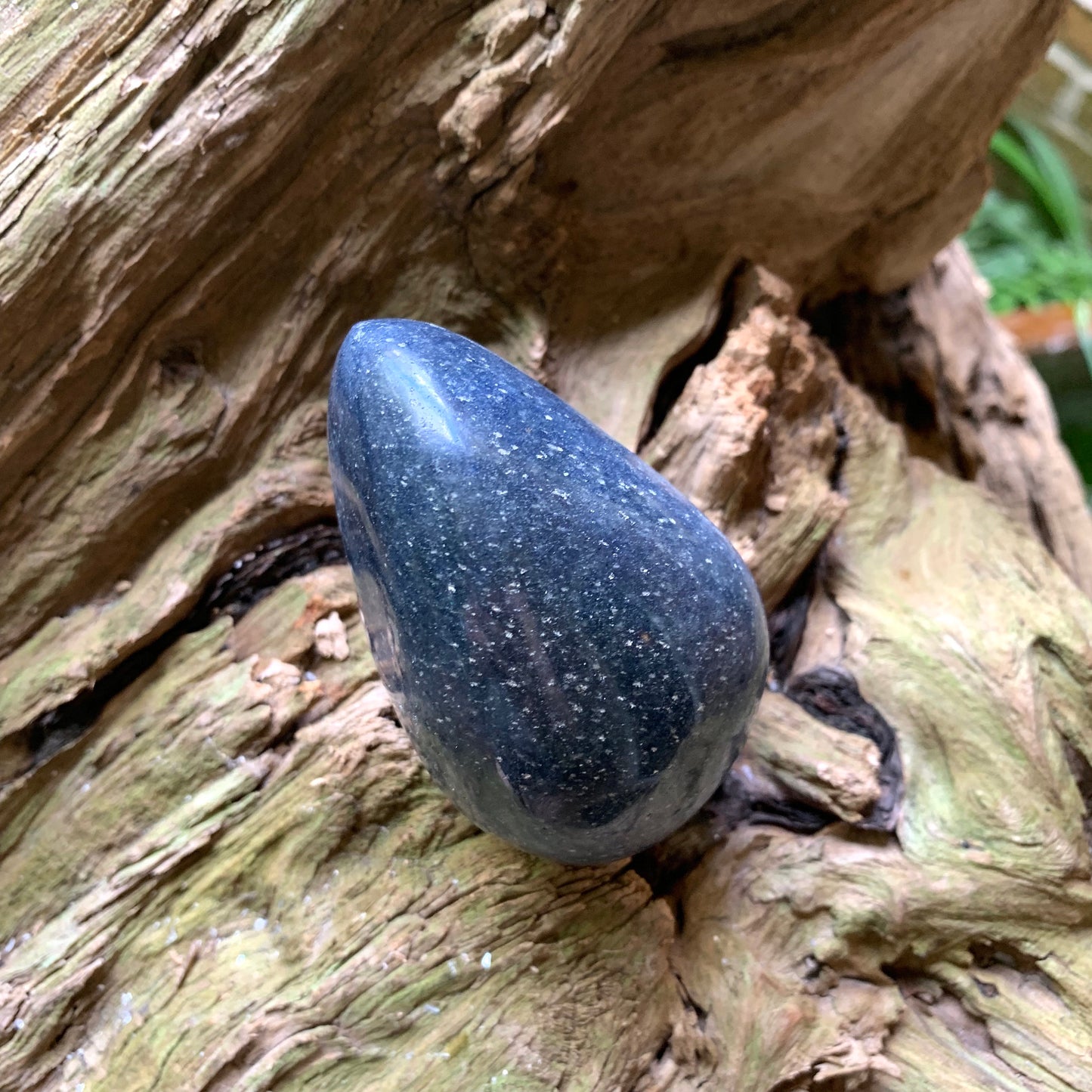 Blue Lazulite Palm Stone From Madagascar 246.6g Specimen