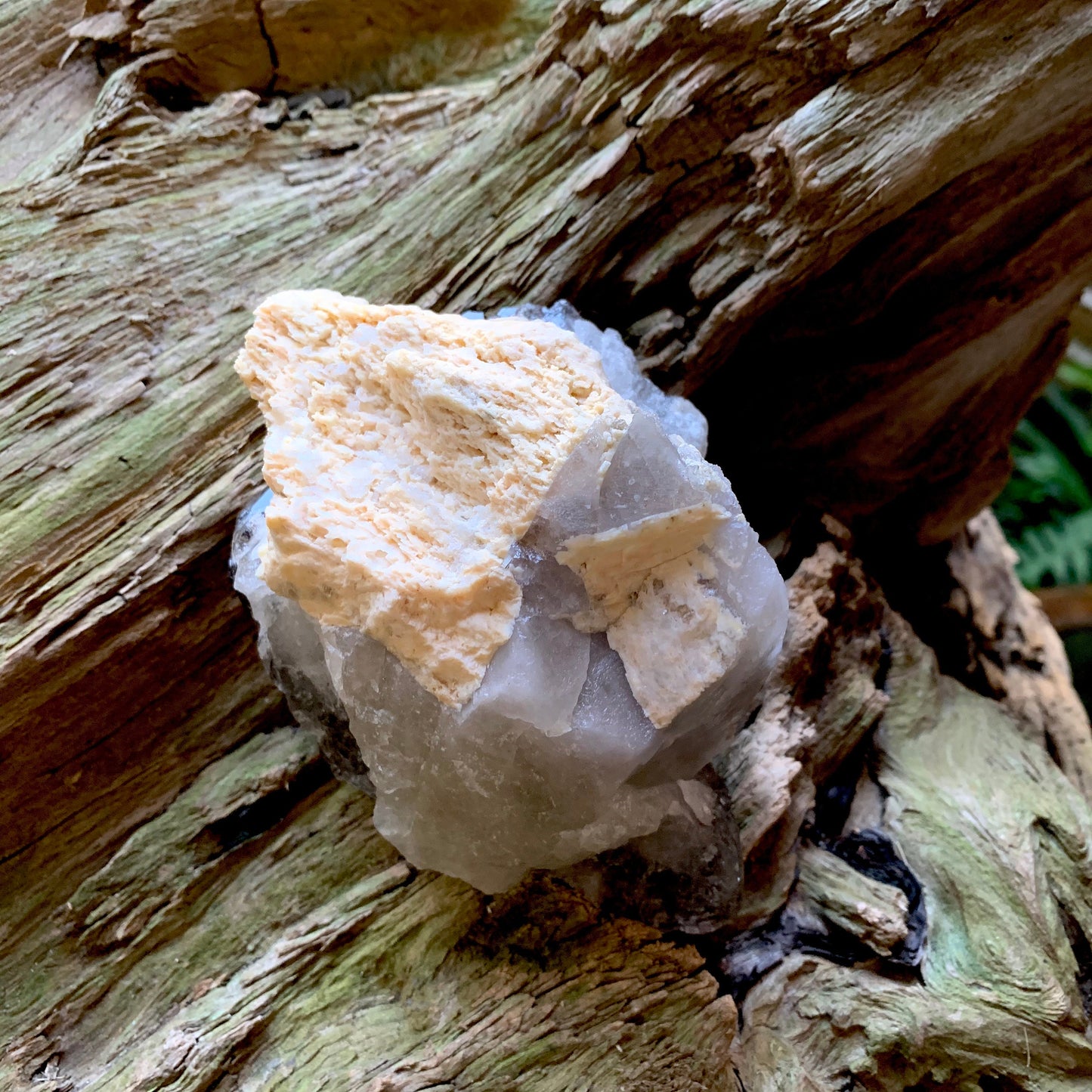 Smokey Elesital Quartz With Feldspar 595g from Minas Gerais Brazil