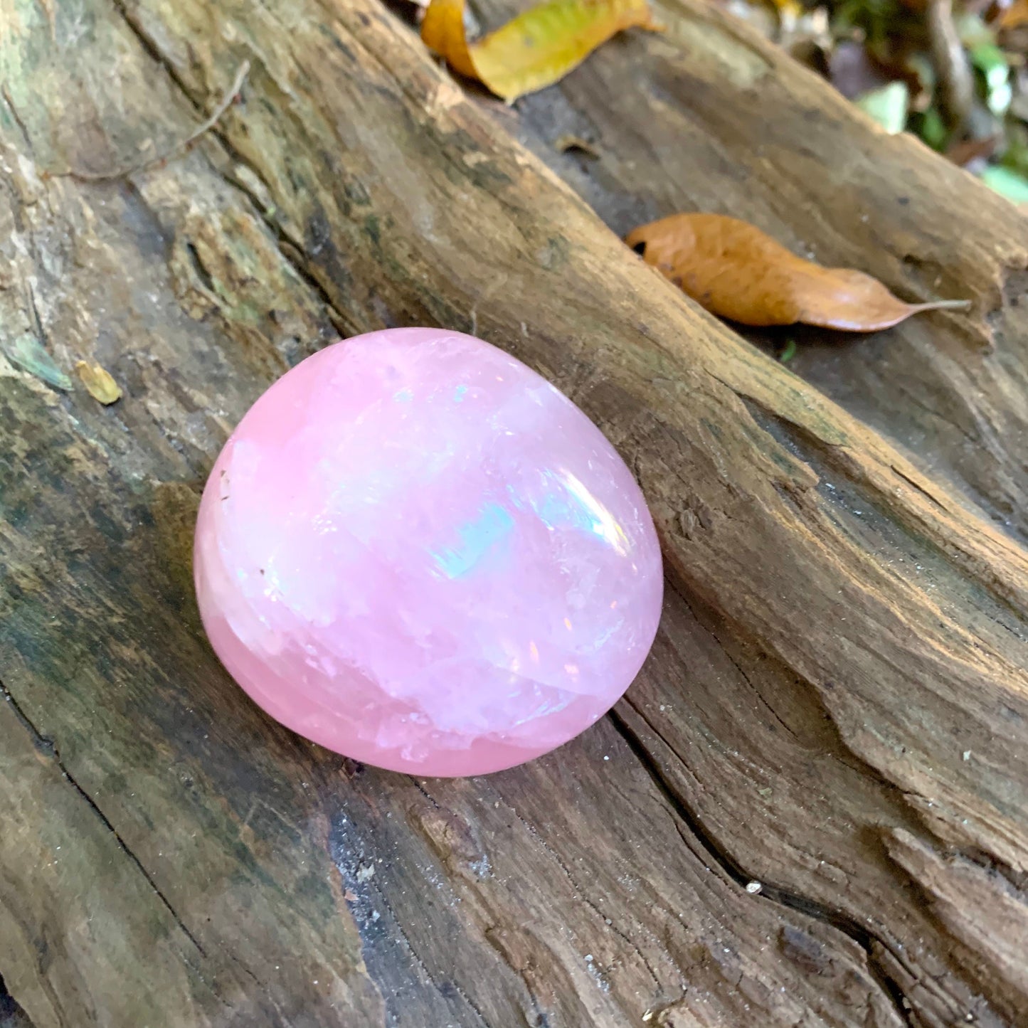 Polished Rose Quartz Palm Stone From Madagascar 137.2g Specimen