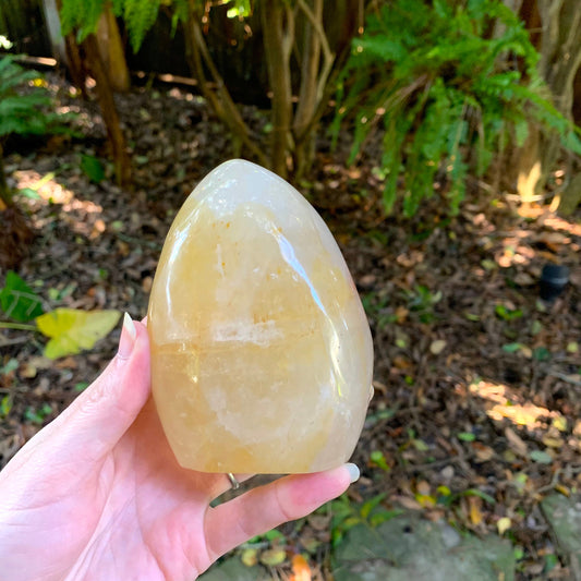 Yellow Golden Healer/Hematoid Quartz Free Form 700g From Madagascar With Hematite