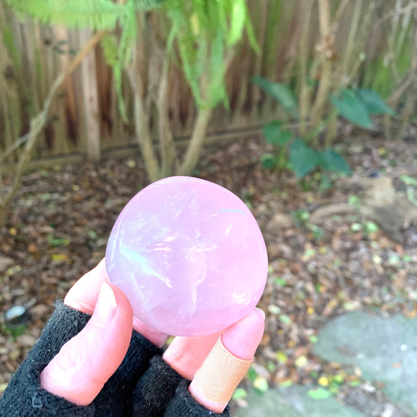 Polished Rose Quartz Palm Stone From Madagascar 153.8g Specimen