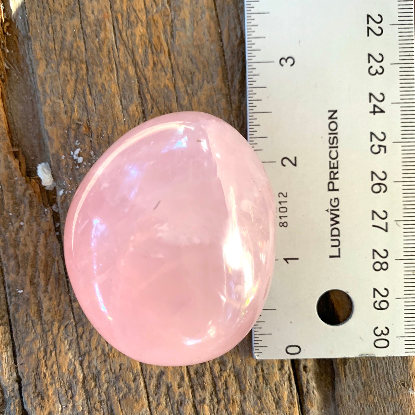 Polished Rose Quartz Palm Stone From Madagascar 128g Specimen