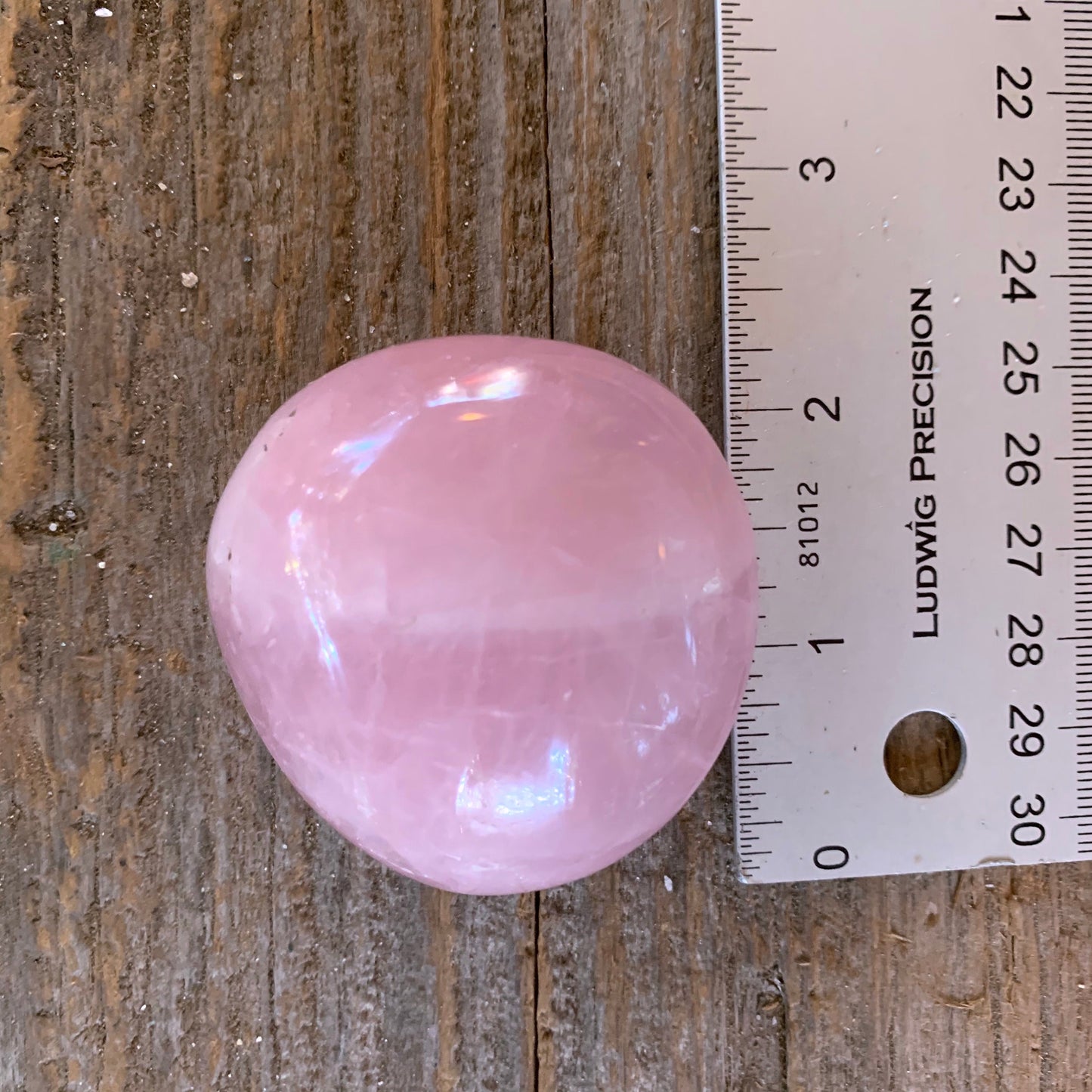 Polished Rose Quartz Palm Stone From Madagascar 137.2g Specimen