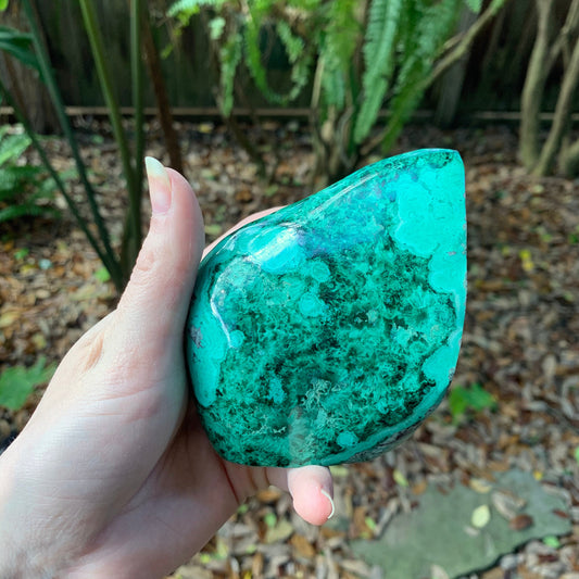 Polished Malachite 490g Specimen from Morenci Mine, Arizona