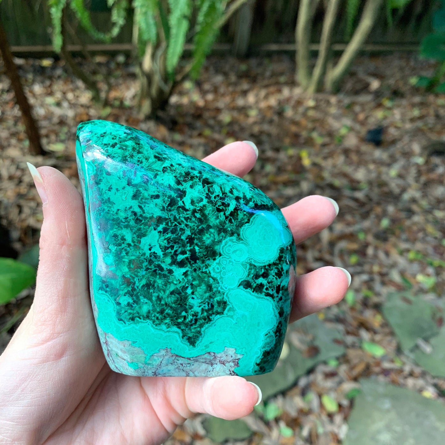 Polished Malachite 490g Specimen from Morenci Mine, Arizona