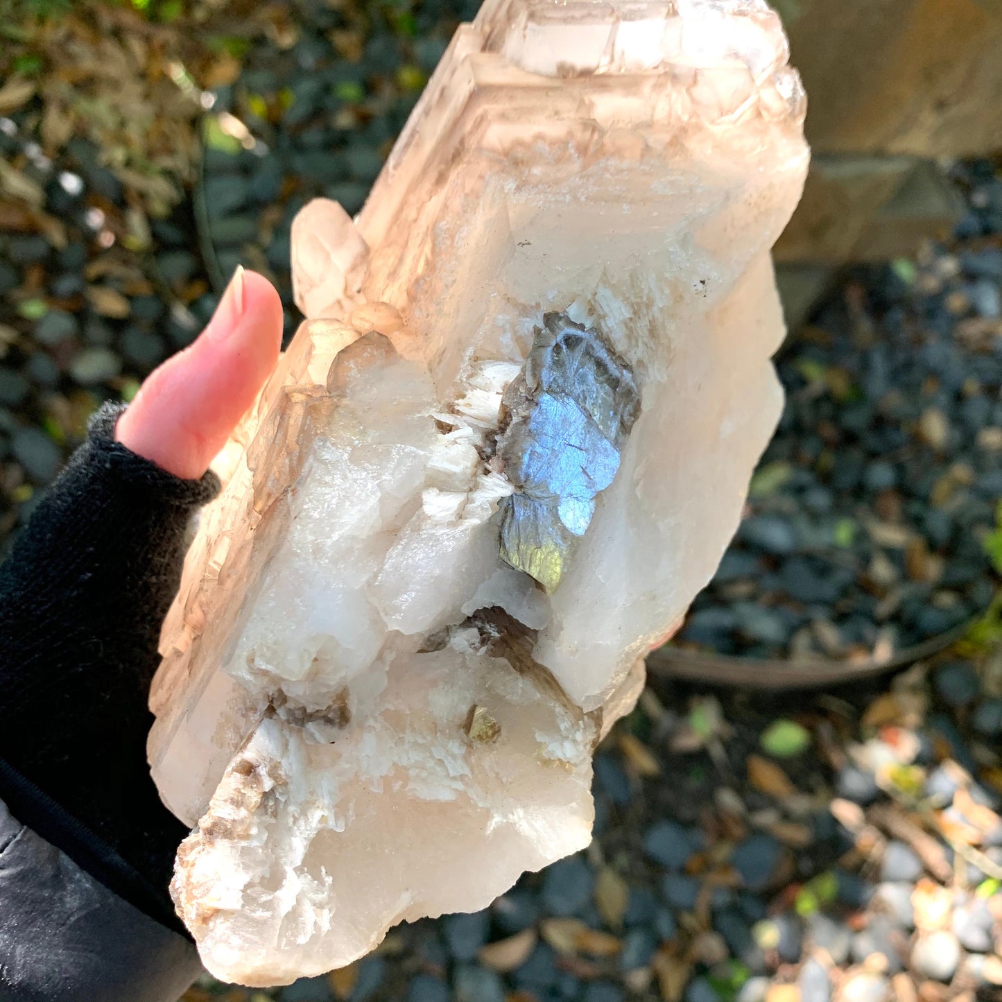 Smokey Elesital Quartz Specimen With Albite and Mica from Minas Gerais Brazil, 1820g 4lbs
