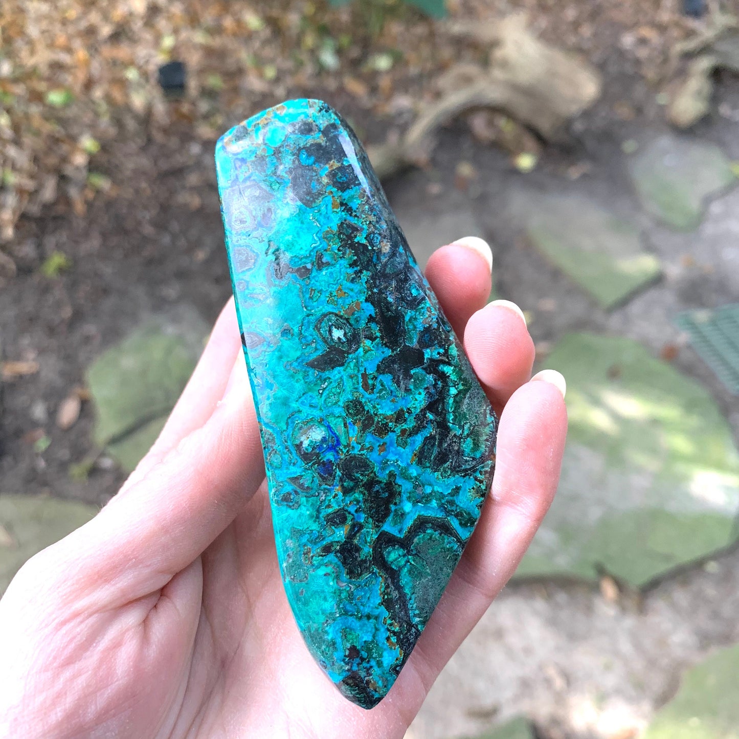 Polished Malachite and Chrysocolla 207.8g Specimen from Arizona