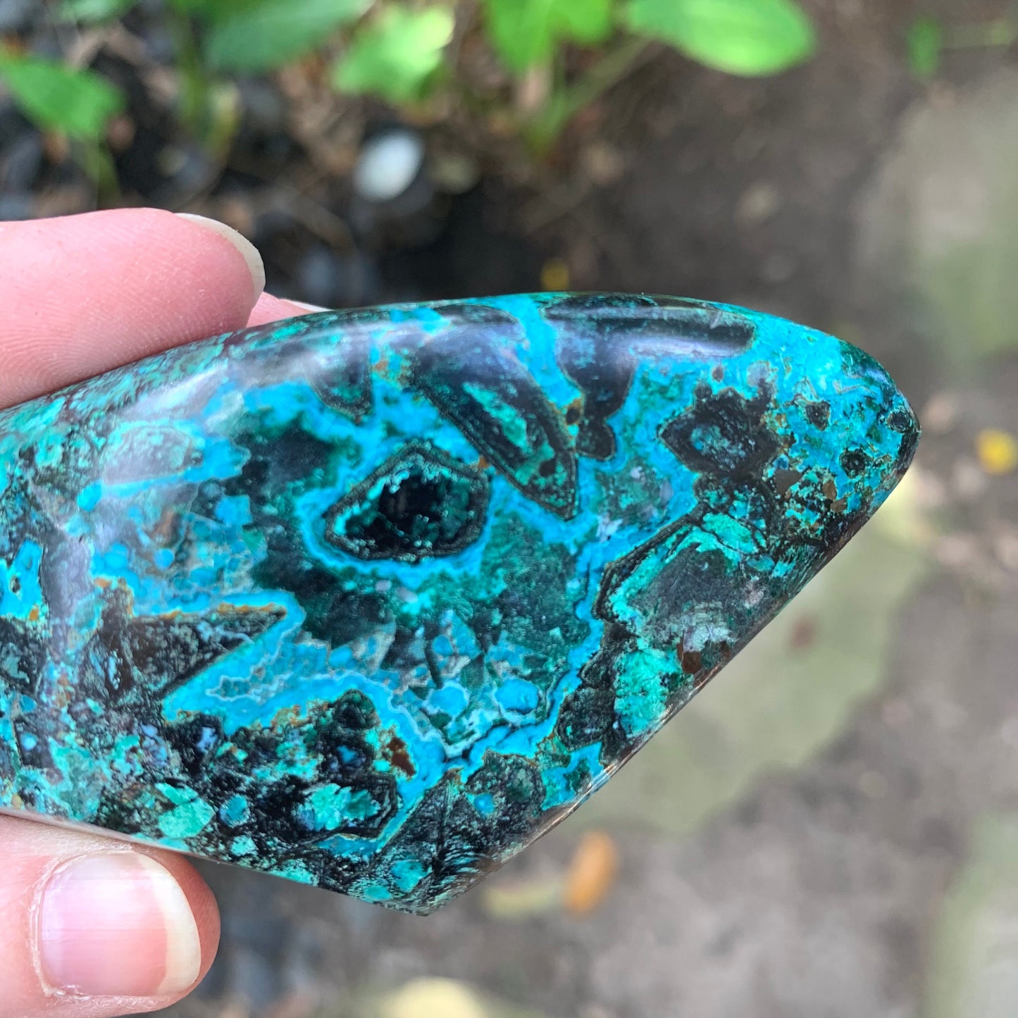 Polished Malachite and Chrysocolla 207.8g Specimen from Arizona