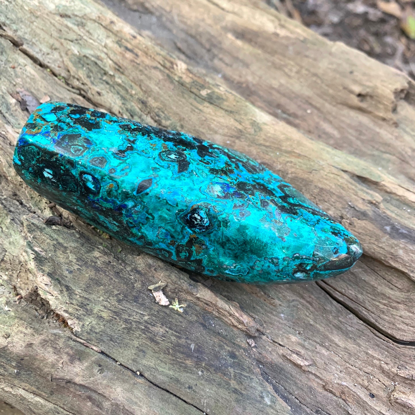 Polished Malachite and Chrysocolla 207.8g Specimen from Arizona