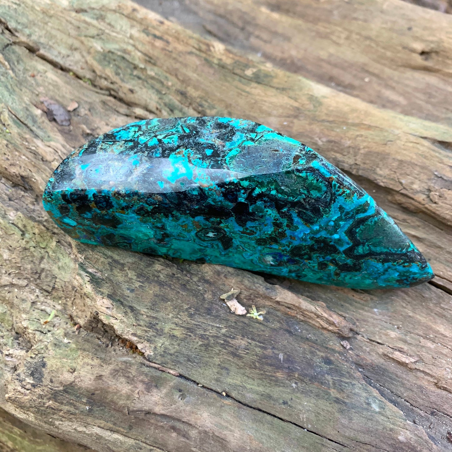 Polished Malachite and Chrysocolla 207.8g Specimen from Arizona