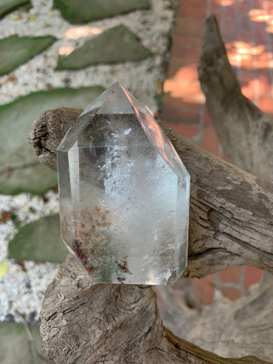 Polished Garden/Senic Quartz Point Specimen With Chlorite 245.3g