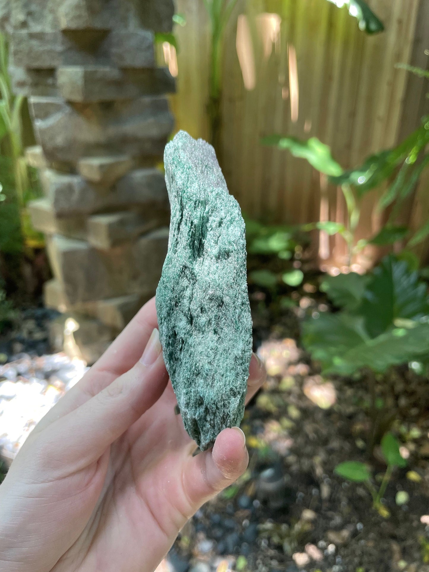 Sparkly Light Green Raw Fuchsite Mica 295g From Brazil