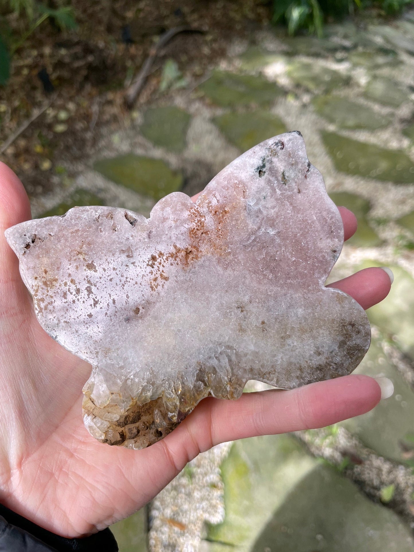 Pink Amethyst Polished Butterfly Specimen from Brazil 355g Mineral