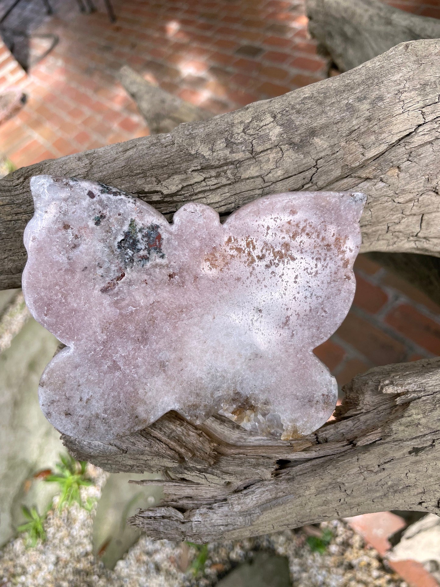 Pink Amethyst Polished Butterfly Specimen from Brazil 355g Mineral