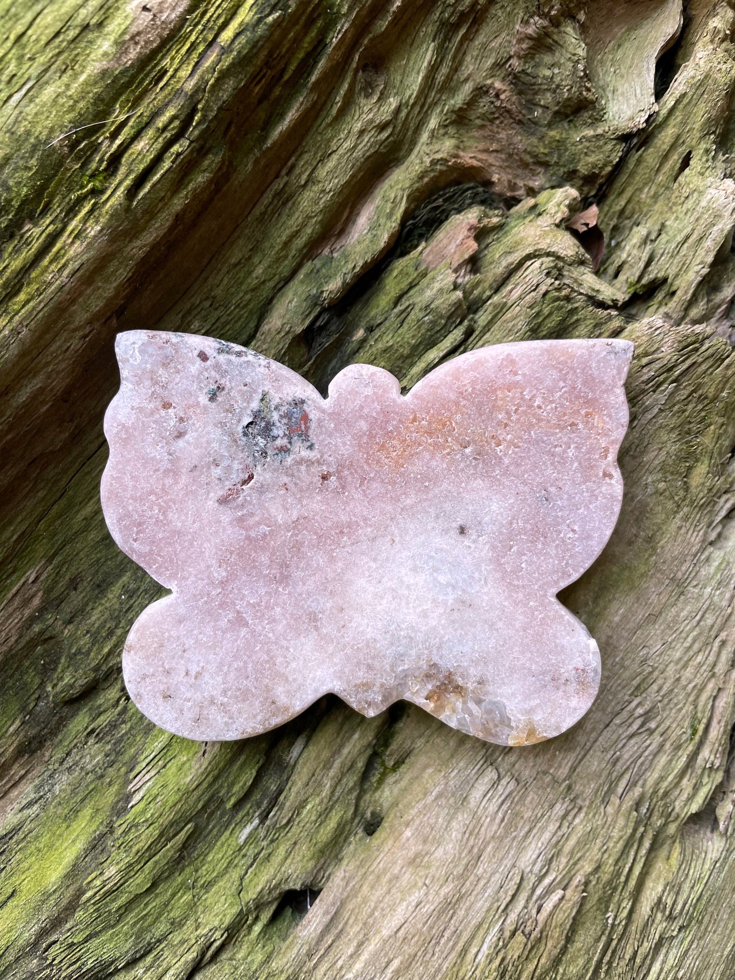 Pink Amethyst Polished Butterfly Specimen from Brazil 355g Mineral