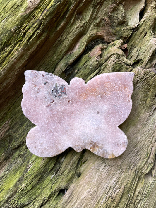 Pink Amethyst Polished Butterfly Specimen from Brazil 355g Mineral