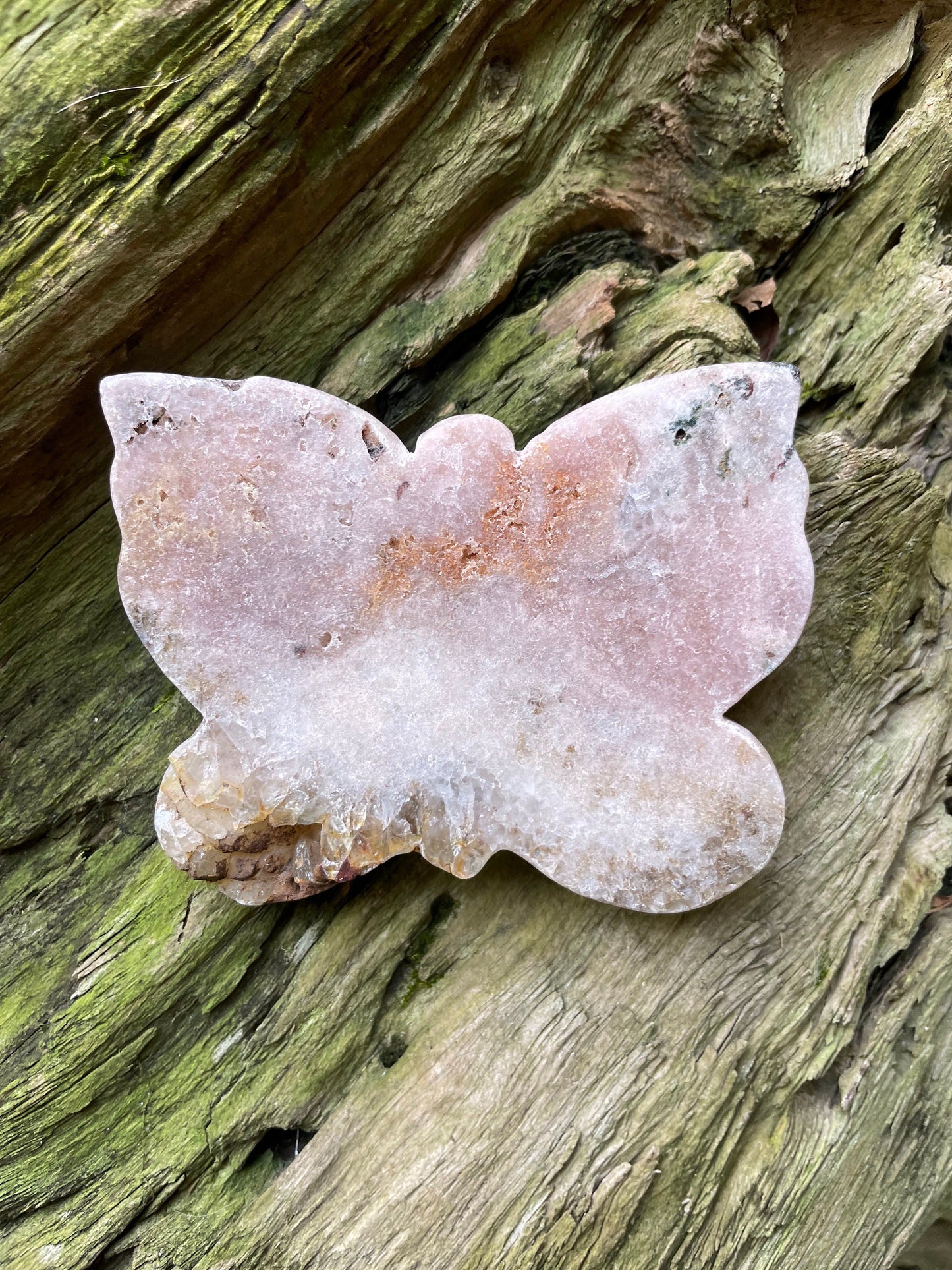 Pink Amethyst Polished Butterfly Specimen from Brazil 355g Mineral