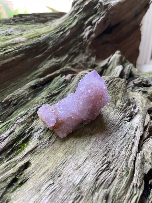 Amethyst Spirit Quartz Point cluster With Iron Specimen 53.6g From Mpumalanga South Africa