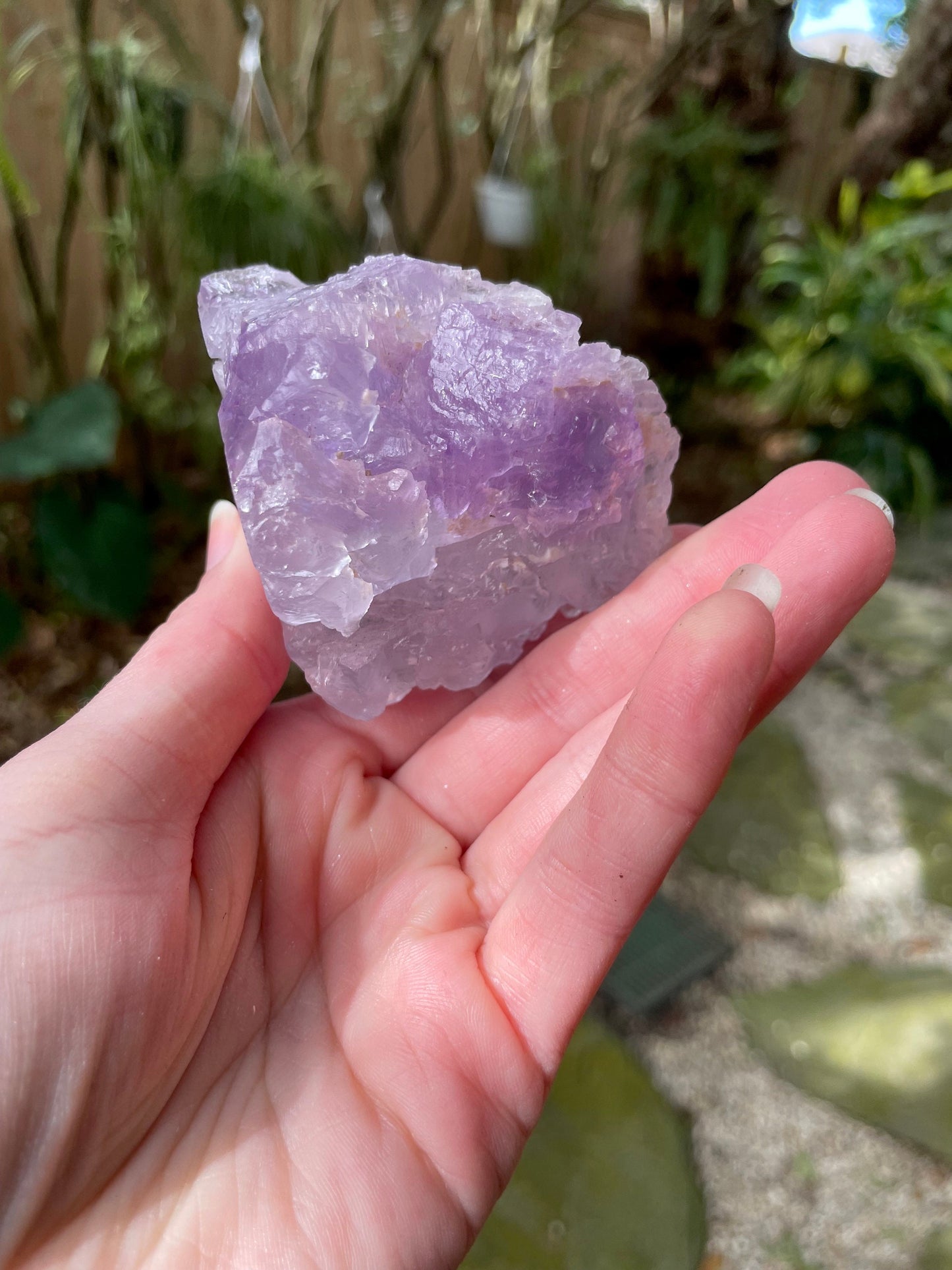 Etched Bi-Color Amethyst Quartz Specimen 183.9g From Santo Se, Bahia, Brazil Mineral Crystal