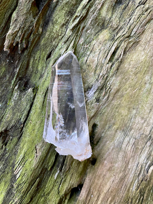 Stunning Columbian Lemurian Optical Quartz Point with Phantom Specimen 47.3g Mineral Crystal