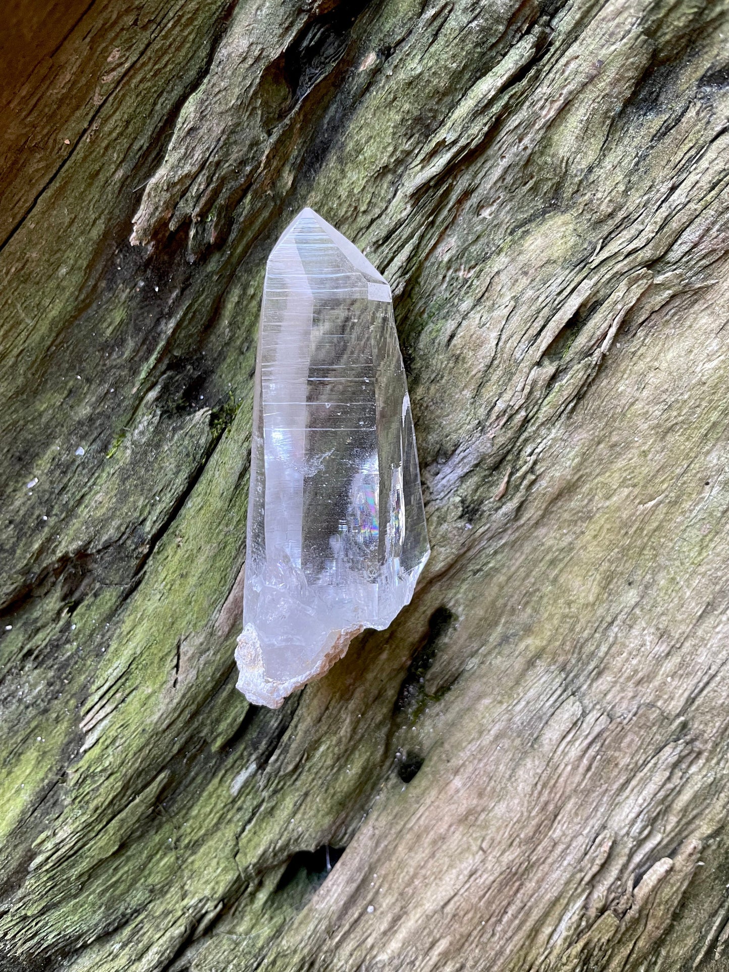 Stunning Columbian Lemurian Optical Quartz Point with Phantom Specimen 47.3g Mineral Crystal